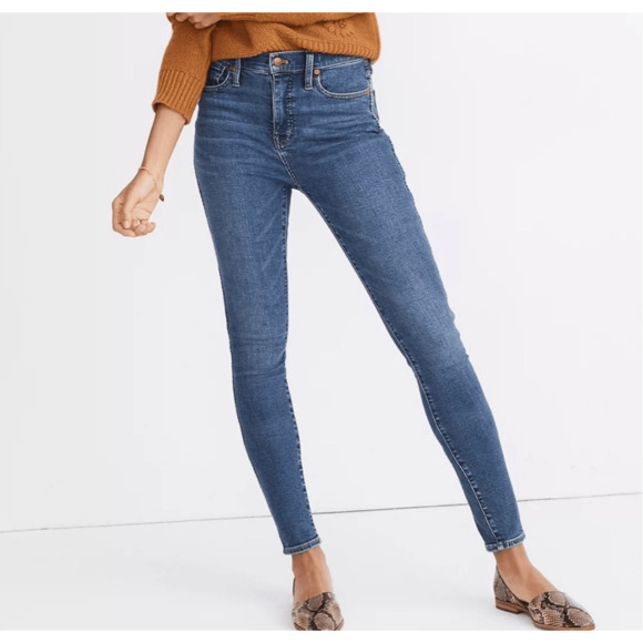 Madewell 9" Mid-Rise Skinny Jeans In Larkspur Wash TENCEL Denim Edition F8990 - Picture 1 of 7